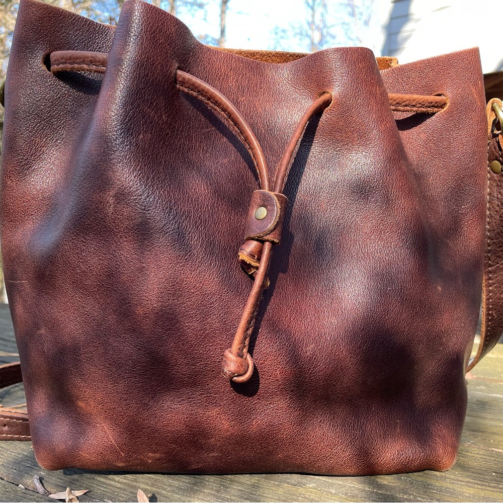 PLG Large Bucket Bag in Coldbrew